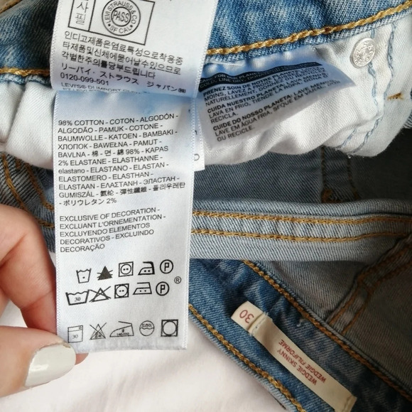 Levi's Wedgie Skinny Jeans in Arctic Freeze High Rise Button Fly Ankle 30 (10) - Picture 13 of 16